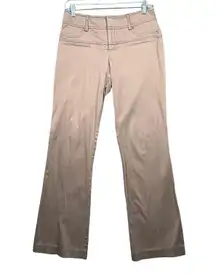 Cache Pants 6 Low Rise Cotton Stretch Bootcut Flare Khaki Tan Low Rise Y2K Sexy