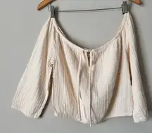 Roxy Cream Off-Shoulder Blouse