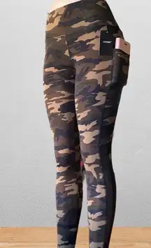 Camouflage leggings with side pockets jeggings  Army design leggings 
