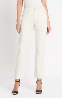 Frame Jeans Le Slouch Ivory Low-Rise Straight Leg In Ecru Size 28 NWT $248