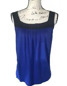 The Limited  royal blue black tank top small