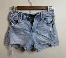 Silver Denim Shorts 