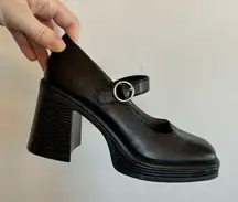 New Without Box Square Toe Platform Mary Jane Black Shoes Size 8M