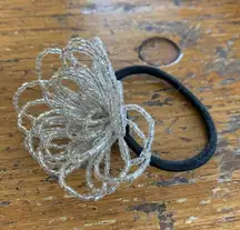 Beaded Flower Hair Tie