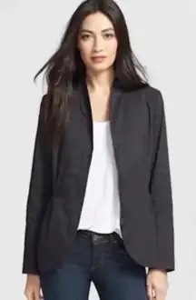 Eileen Fisher Zip Up Long Sleeve Blazer Jacket Womens XL Business Casual Preppy