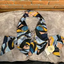 Kiss the Sky Urban‎ Outfitters NWT Lace-up Wrap Halter Scarf Top Blue Size M