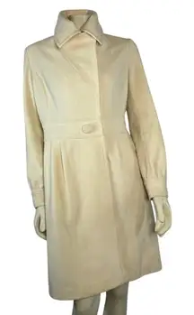 Retro Halogen fitted cream peacoat size medium