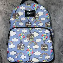 Loungefly Disney Pixar UP Balloons House Mini Backpack. Blue Clouds.