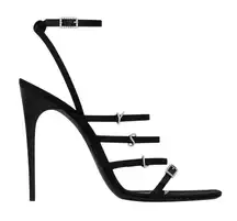 Saint Laurent NIB Jerry High Heel Sandals in Black Size 37.5