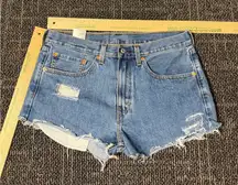 Levi's 505 Cut-off Distressed Jean Shorts Size 34