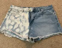 Forever 21 Acid Wash Split Jean shorts