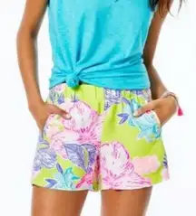 Lilly Pulitzer Lilo Linen Shorts Boho Babe Matcha Gree Size xS
