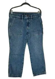 NWT J.Crew Factory Ankle Crop Patch Pocket Utility Jeans Size 29 Petite