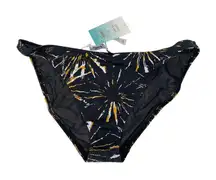 Andie Swim x Demi Moore The Tropez Bikini Bottoms Black Size Large NEW with tags