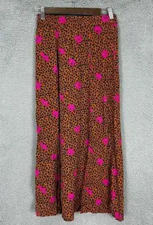 Elodie  pull on maxi skirt womens small floral animal print phoebe buffay hippie