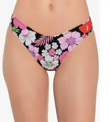 Salt + Cove Juniors' Scoop-Waist Hipster Bikini Bottoms Cheeky Floral Pink XL