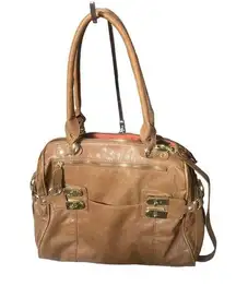 JESSICA SIMPSON LARGE/EXTRA LARGE SHOULDER TOTE PURSE TAN