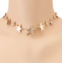 Gold Star Choker Necklace