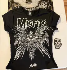 NWT RARE Civil Regime Small Misfits Angel Energy Black Baby Tee Descending Fiend