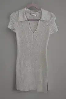 Abercrombie‎ And Fitch Polo Mini Dress Small Heathered Gray Y2K Preppy Bodycon