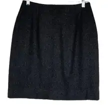 Ralph Lauren Gray 100% Wool Academia Minimalist Straight Skirt NWOT Size 10