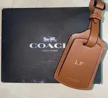 COACH Leather Luggage “LF”‎ Initials w/Box (NEW)