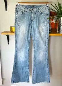 Silver Jeans Vintage Y2K Western Glove Works Low Rise Flare Leg Jeans Size 28