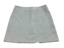 Peter Millar Ladies Golf Skort Light Blue Green Geometric Design Womens Size 10