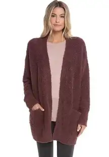 Barefoot Dreams Cozychic So-Cal Cardigan Sweater Open Front Pocket Oversized