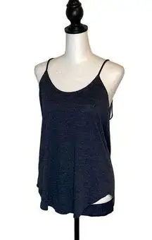 Chaser Open Back Jersey Tank Top Size Medium Charcoal New