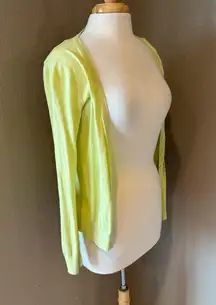 Forever 21 Light Green Neon Knit Cardigan Sweater Top Medium