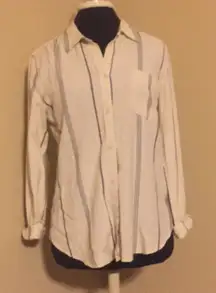 ❤️ Sanctuary white flannel button down with stripes ❤️