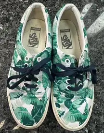 Vans Leaf Me Alone Palm Leaf Print Lace Up Low Profile Sneakers Women’s 8 Shoes