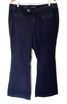 Lane Bryant Genius Fit Flare Jeans Plus Size Blue Stretch Denim Flattering Sz 20