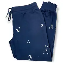 Honeydew | Medium | Over the Moon Celestial Embroidered Navy Joggers Sweatpants
