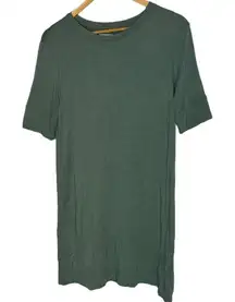 Lou & Grey Women's S T-shirt Dress‎ Green Casual Comfy Stretch Basic