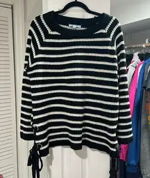 She+Sky Striped Knit Sweater