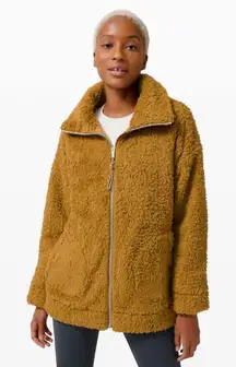 Lululemon Oh So Sherpa Jacket Size 8 in Spiced Bronze Fuzzy Loose Fit