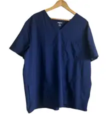 Scrubstar Women Scrub‎ Top 2X Navy Medical Uniform Nurse Workwear Dental Casual