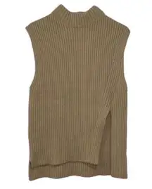 Sophie Rue Tan Mock Neck Ribbed
Sweater(Size Medium)