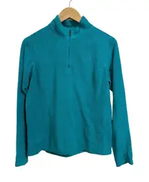 The North Face Blue 1/4 Zip Up Fleece‎ Pullover Jacket High Neck Size Medium