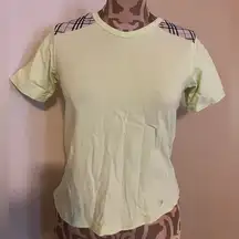 Vintage Beige cotton tee-shirt with Tartan details on shoulder BURBERRY London