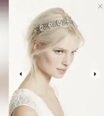 Stunning Opulent Crystal Silver Headband Bride Formal Quinceanera Party …