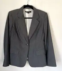 Anne Klein grey wool blend blazer suit jacket stretch lined Women’s size 8P