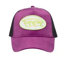 NWT! Von Dutch Purple Lime Velvet Crush Trucker Hat - One Size