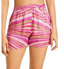 NWT Frankies Fifi Swim Cover-Up Satin Pull On Shorts in Dance Size Small