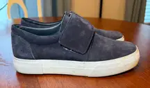 Vince Cage Suede Platform Sneakers Velcro‎ Navy Blue Size 8.5M