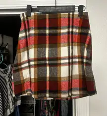 Red Plaid Skirt