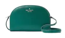 Kate Spade Perry Saffiano Leather Dome Crossbody Deep Jade OS NWT