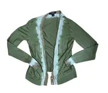 Max Mara Weekend Twin Set Cardigan And Top Green Tie Dye Silk Cashmere Size Med